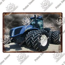 Putuo 장식 농업 차량 레트로 주석 사인 빈티지 금속 사인 장식 플라크 차고 농장 펍 거실 벽 장식, THD855, 11.8x15.7inch