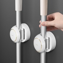 심풀한 디자인의 청소도구걸이대 욕실청소도구정리 벽걸이, 화이트