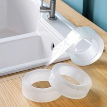 인덕션 가스렌지 싱크대 주방 투명 실리콘 테이프 방수 욕실 주방 부엌 실리콘 오염방지, 50mm