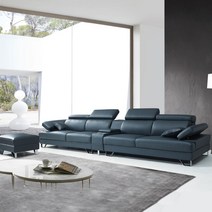 서광퍼니처 론드 신소재가죽 5~6인 컵홀더 소파 hw, 론드5~6인소파_네이비