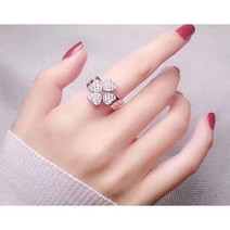 행운의 네잎클로 반지 네잎클로버 반지 3피스링