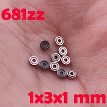 10pcs 681zz 미니어처 미니 볼 베어링 금속 오픈 마이크로 베어링 1x3x1mm, 한개옵션0