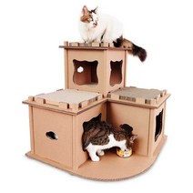 미묘 스크래처 하우스 소파 고양이 쉼터 하우스 냥이, 스타일 E