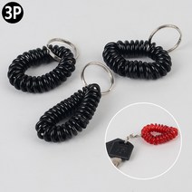 socean 목욕탕 수영장 사우나 열쇠 줄 열쇠고리 팔찌 3P 손목 줄 열쇠걸이 스프링줄 고무줄 키홀더 스프링 스트랩, 빨강