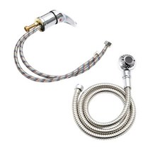 QDY 녹슬지 않는 살롱 뜨거운 찬 꼭지 입욕 부속품 아연 합금 샴푸 침대 부속, 스타일 C, 스테인리스 스틸 아연 합금