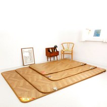 명품한솔 우드헤링본 카페트매트 1-6인용전기매트 거실매트, 6인용 270x183 투난방