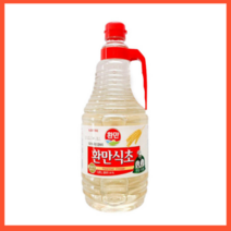 롯데 환만식초 1.8Lx3개 무침 조림 상큼한 육수 냉면 조미료 발효식초 겉보리, 3개, 1.8L