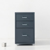 마켓비 FIHA 낮은서랍장 2.1단, 다크그레이, 3개