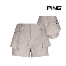 핑골프여성 카모 덧장 큐롯 팬츠 P121A1PC458_BG, 064, BG