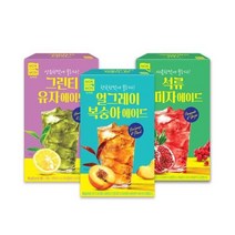 녹차원 [녹차원] 신상에이드 3종 (그린티유자+석류오미자+얼그레이복숭아) [시원한 맛있는맛] [녹차원] 신상에이드 3종 (그린티유자+석류오미자+얼그레이복숭아) [정성가득한 맛좋은], 9세트