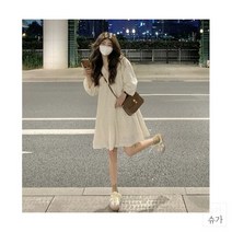 497012 여성 데일리 원피스 봄 여름 프렌치 스타일 v넥 퍼스트 러브 시리즈 드레스 의류 소형 하이센스 틈새 스커트 패션