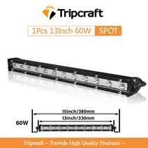저상가로바 히치 루프 자전거 캐리어 바스켓 루프랙 tripcraft 단일 행 슈퍼 슬림 led 라이트 바 7quot 13인용 20인용 25인치 32인용 383939 인치 led, 13인치 60w 스팟, 협력사