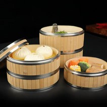 친환경 편백 대나무찜기 딤섬 만두 찜통 편백찜기, 15CM 2단 찜기