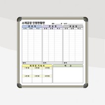 인원정리게시판 인원현황판 600x600 화이트보드 공장현장인원판 직원관리표 인쇄칠판, 자석형(자석부착 o), 메이플우드