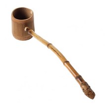 탄산수제조기 실린더 가스충전 Water Ladle Natural Special Scoop Longhandled Bailer Carbonized Bamboo, 01 Wooden Color