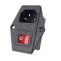 새로운 10A 250V 입구 모듈 플러그 퓨즈 스위치 수 전원 소켓 3 핀 IEC320 C14, 단일옵션