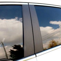 [럭키카] 올뉴스포티지QL B필러 카본스티커 기둥몰딩 튜닝 용품 자동차시트지 카악세사리 차량 외장 용품, 1개, 필수옵션:B필러(6P)-유광블랙카본