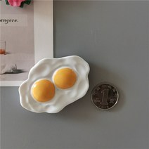 마그네틱 스티커 5 개 구입 1 개 모조 식품 냉장고 자석 주방 장식 시뮬레이션 우유 계란 빵 식품 냉장고, egg 3