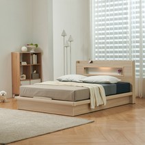 이노센트 치크 LED 편백나무 평상형 침대(매트리스포함) i103329, SS침대+텐셀본넬매트 i103333, 백아카시아