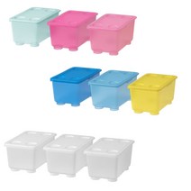 이케아 이케아 GLIS 글리스 수납함 3개입, 블루, 색상