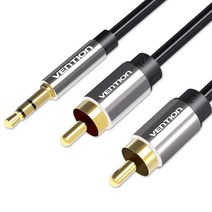 천삼백케이 센큐브 벤션 3.5mm 스테레오 to 2 RCA 오디오 케이블 1m 옵션선택, 1.5m