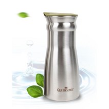 식당 원터치 스텐 넓은입구 물병 1리터 식탁물병 보틀, 퀸센스 코디스텐물병1300ml