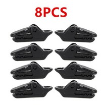 타프클립 어닝 핀 고강도 8pcs 텐트 방수포 악어 클립 천막 캐노피 클램프 풀 포인트 클립 스냅 캔버스 앵커 그리퍼 야외 텐트 액세서리 키트, 8개