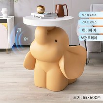 귀여운 코끼리 사이드 거실 테이블 장식물 개업 집들이 선물 아이방 집꾸미기 인테리어 소품, 옐로우-높이60cm