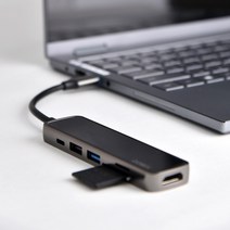 베이식스 프리미엄 블랙라벨 C타입 6in1 노트북 맥북 멀티 허브 BB6B, 단품