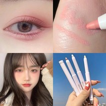 더블 헤드 아이섀도우 펜 오래가는 방수 및 피지 않는 반짝이는 진주 광택 아이라이너 젤 아이 섀도우 스틱, 06 06 One head