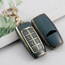 제네시스 키케이스 키홀더 스마트키 G70 G80 GV70 GV80, 키링+번호판, 8버튼, 그레이