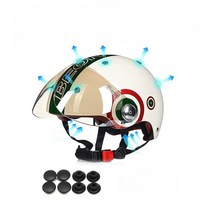 오토바이헬멧 스쿠터 자전거 머리보호구, 핑크 엘