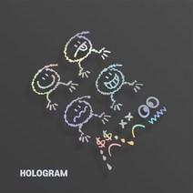 sticky 노트북스티커 캐리어 핸드폰 아이패드 맥북 냉장고 꾸미기, ns-19(홀로그램)