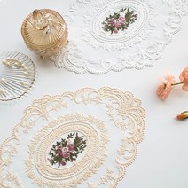 픽홈 식탁매트 북유럽 레이스 식탁 테이블 러너 매트 4컬러, 단일사이즈, A타입 베이지