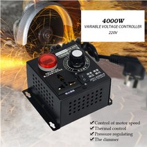 전압조절기고전력 실리콘 전자 전압 조정기 기계 4000W AC 0V-220V 전기 가변 속도 컨트롤러, 한개옵션0