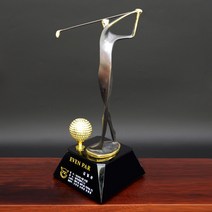 더좋은상패 황동 스윙모션 골프트로피 홀인원패 싱글패 이글패