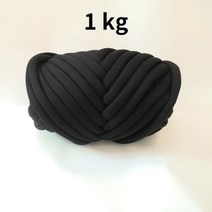 목도리 실 손뜨개 두꺼운 슈퍼 벌크 청키 원사 손 뜨개질 크로 셰 부드러운 큰 면 DIY 팔 로빙 방적 담요용 1kg 232895, 1kg 블랙