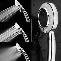 livingcamp 수압상승 샤워기 헤드, 1개, 실버