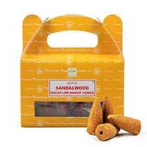 SATYA 사티아 나그참파 슈퍼히트 백플로우 인센스콘 24개입 역류향, 02.샌달우드