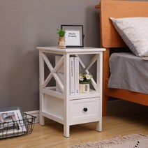 2단 옆 선반 틈새 테이블 수납 소형 협탁 침실 침대 옆 탁자 모던한 수납장 인테리어, 차림새, A  30x40x55