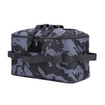 야외 캠핑 가스 탱크 보관 가방 대용량 그라운드 네일 도구 가방 가스 용기 피크닉 조리기구 용품 키트 정리함, Black Camouflage