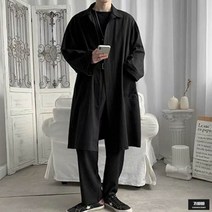 가바바 남성 빅사이즈 트렌치코트 캐주얼하게 입기 좋은 데일리 루즈핏 가을 코트 G64154