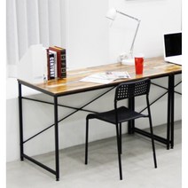 뉴욕 인더스트리얼 DIY 서재 철제 책상 1200 (4색) 회사용 남자아이 장 1인, 빈티지그레이