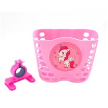 마이크로 킥보드 호환 악세사리 40종 바람개비 고고헤드 리본 21세기, 투명 핑크 킥보드 바구니