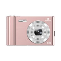 카메라 2.7k 미니 디지털 비디오 캠코더 사진 50mp 2.88amp quot ips, 하얀, 64GB TF 카드 추가