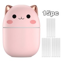 공기청정기 250ml 귀여운 공기 가습기 kawaiil 아로마 테라피 가습기 디퓨저 홈, 핑크 15개