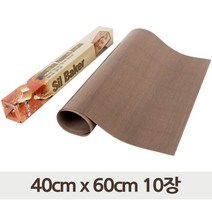 테프론 베이킹 시트 브라운 40cm x 60cm 10장 빵판, 10개