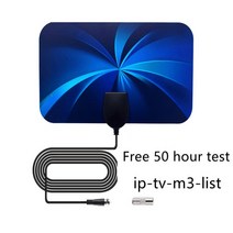 Hengshanlao 블루 안테나 tv 디지털 실내 500 마일 앰프 DVB-T2 ISDB-T 위성 HDTV iptv TV 수신기, 02 No amplifier
