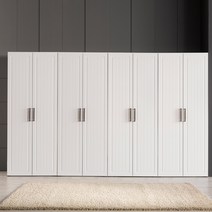 대도갤러리 키높이 레인 긴문형 12자 장롱세트, 화이트