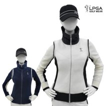 LPGA 골프웨어 여자 겨울 하이넥 모혼방 니트 구스다운 패딩 조끼 204-KV607